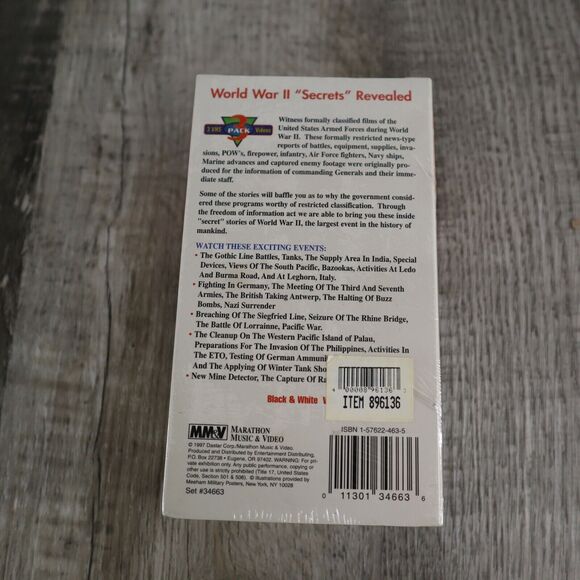 NEW The World War II 3 VHS Tape Set WW2 Film is Restricted Secrets Revealed - Picture 3 of 6